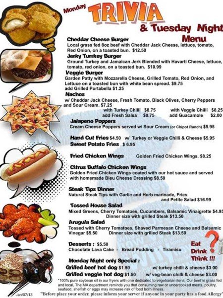 Full Color Menus Printing